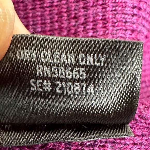 Semantiks Wool blend Fuchsia Double-Breasted Cardigan blazer vintage - Picture 8 of 8